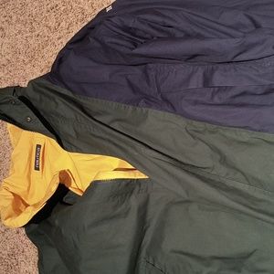 Nautica reversible XXL jacket yellow & green blue color block